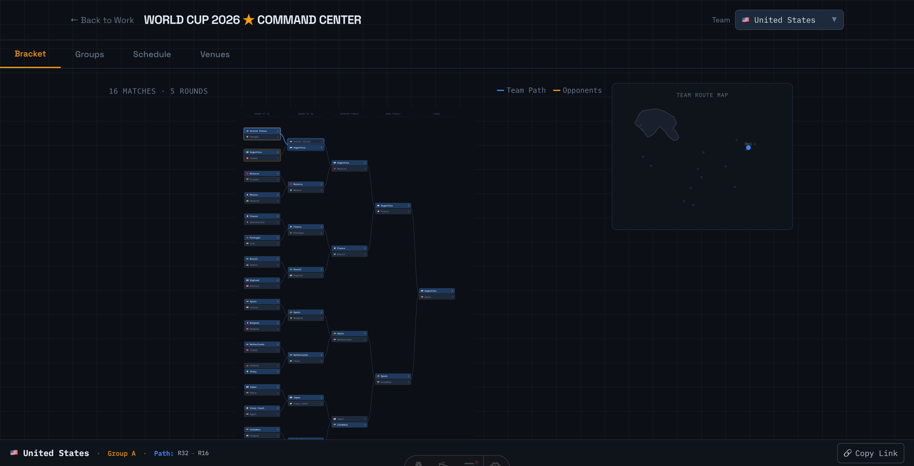 World Cup 2026 Command Center desktop preview