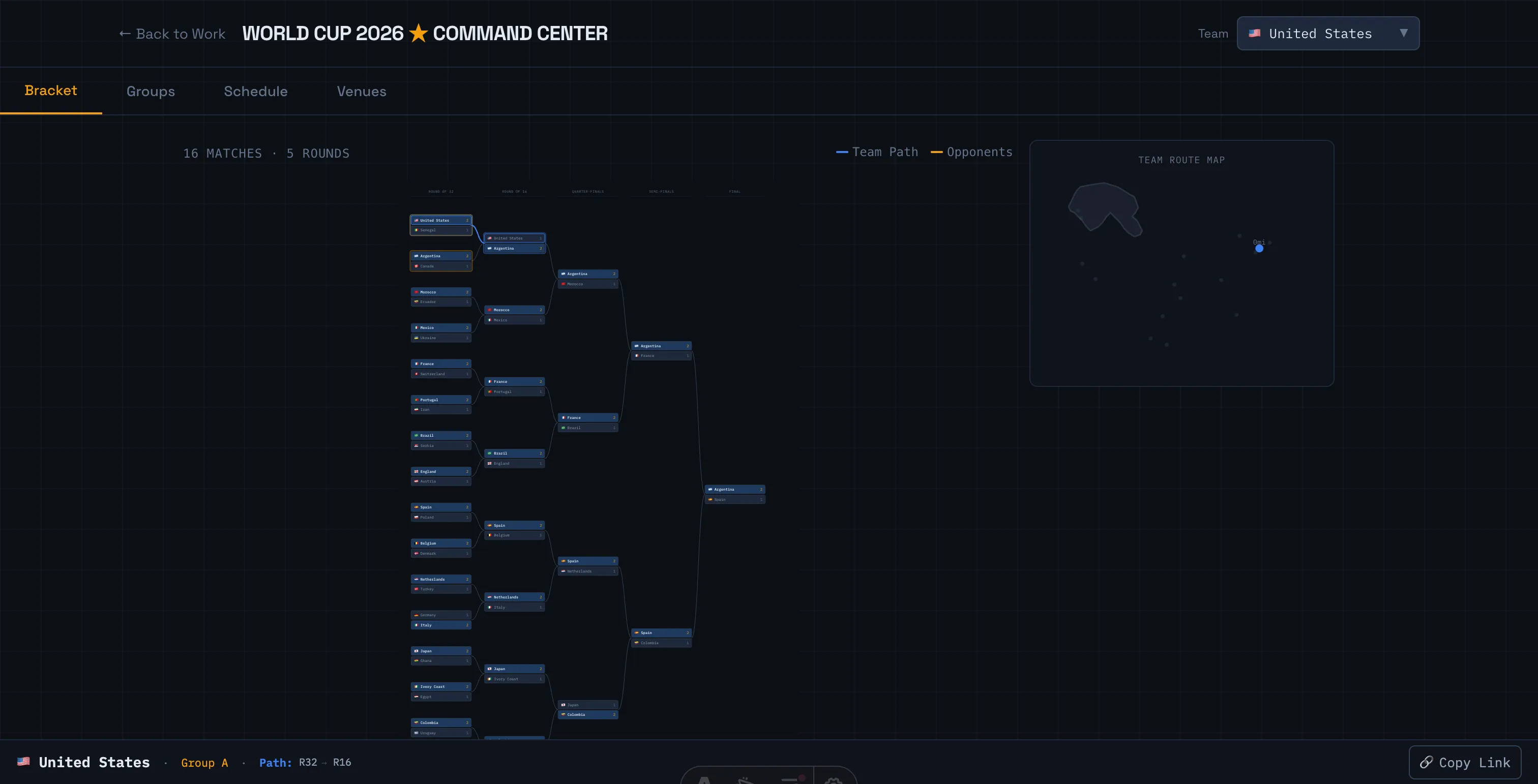 World Cup 2026 Command Center desktop preview